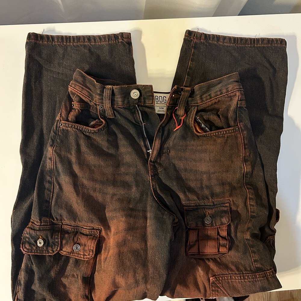BDG Brown Cargo Pants Durable Utility Style